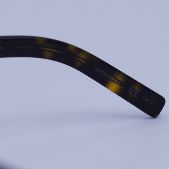 Saint Laurent SL431 SLIM 002 Sunglasses Havana Square Frame, Grey Lenses - Picture 10 of 11